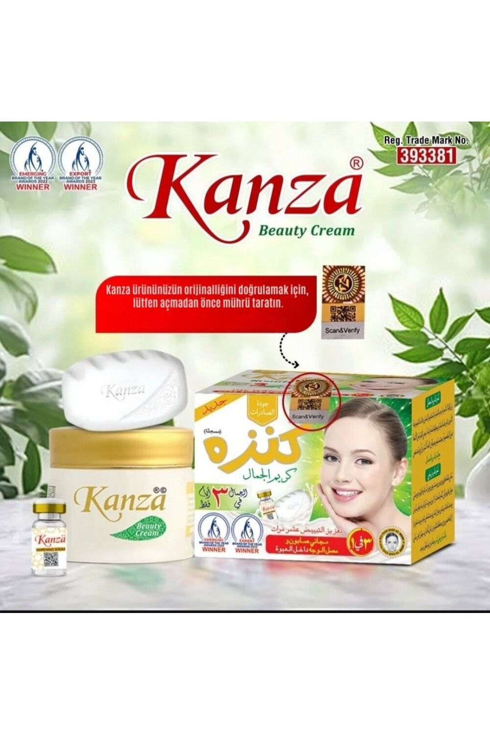 Kanza Beyazlatıcı (Leke Giderici Krem + Sabun ve Serum)