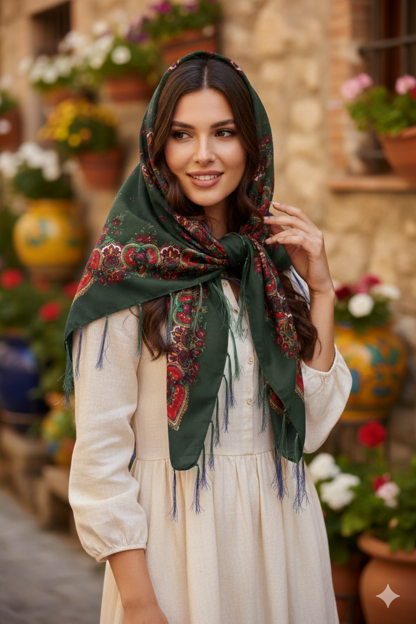 Mardin Hamavi Şal püsküllü yöresel el dokuma şal Aska Online